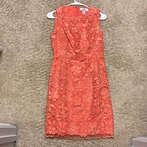 BADGLEY MISCHKA Coral Lace Dress Size 2
